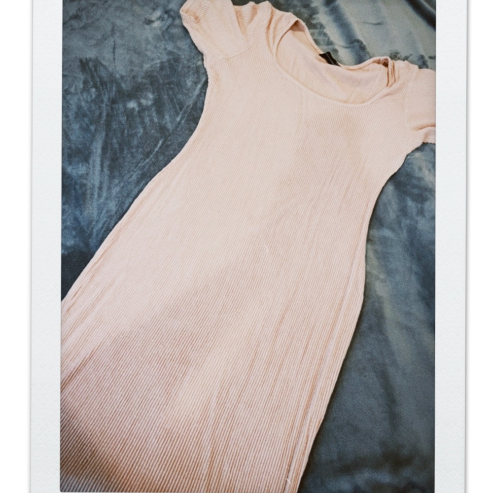 Baby pink ankle length dress